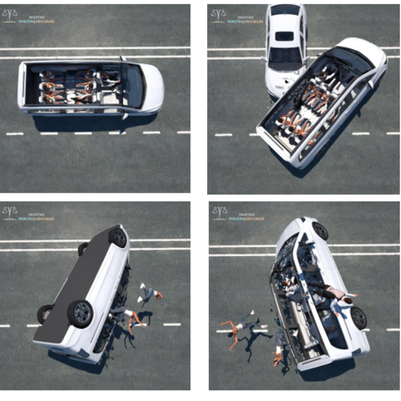 Accidente desde varias perspectivas